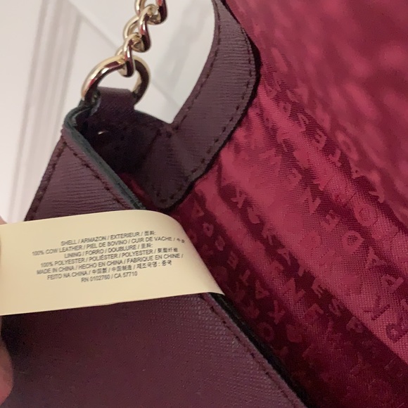 Kate Spade 100% Leather Dark Purple Shoulder Purse - Picture 7 of 7